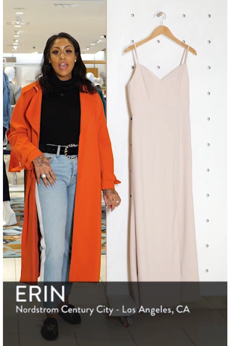 Crisscross Seam Crepe Gown video