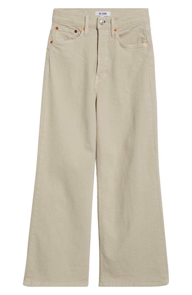 Re/Done High Waist Ankle Wide Leg Jeans, Alternate, color, Pebble