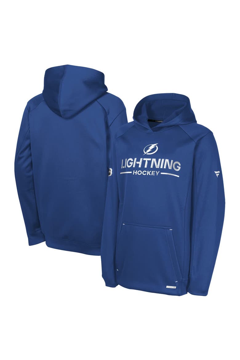 Youth Fanatics Blue Tampa Bay Lightning Authentic Pro Rink Raglan Hoodie, Main, color, Blue
