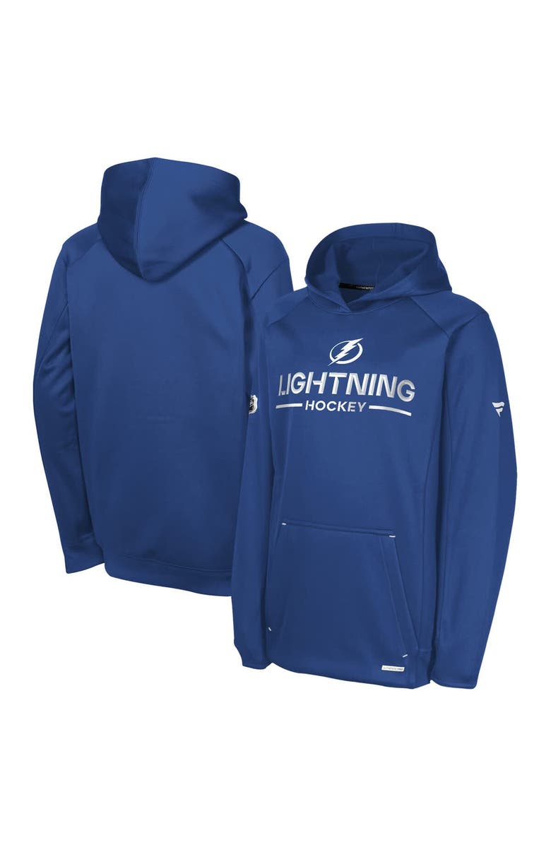 FANATICS Youth Fanatics Blue Tampa Bay Lightning Authentic Pro Rink Raglan Hoodie, Main, color, Blue