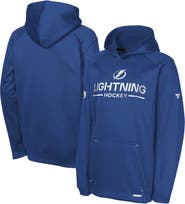 FANATICS Youth Fanatics Blue Tampa Bay Lightning Authentic Pro Rink Raglan Hoodie
