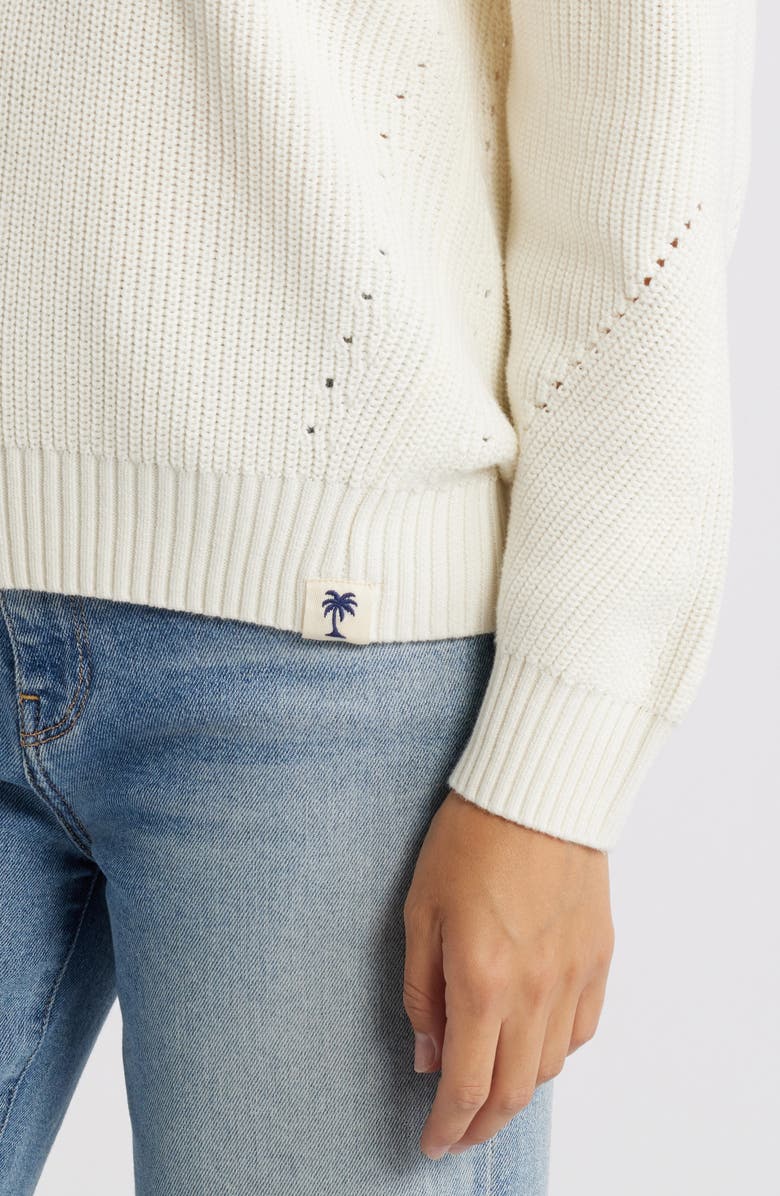 Tommy Bahama Indigo Palms Cotton V-Neck Sweater, Alternate, color, 