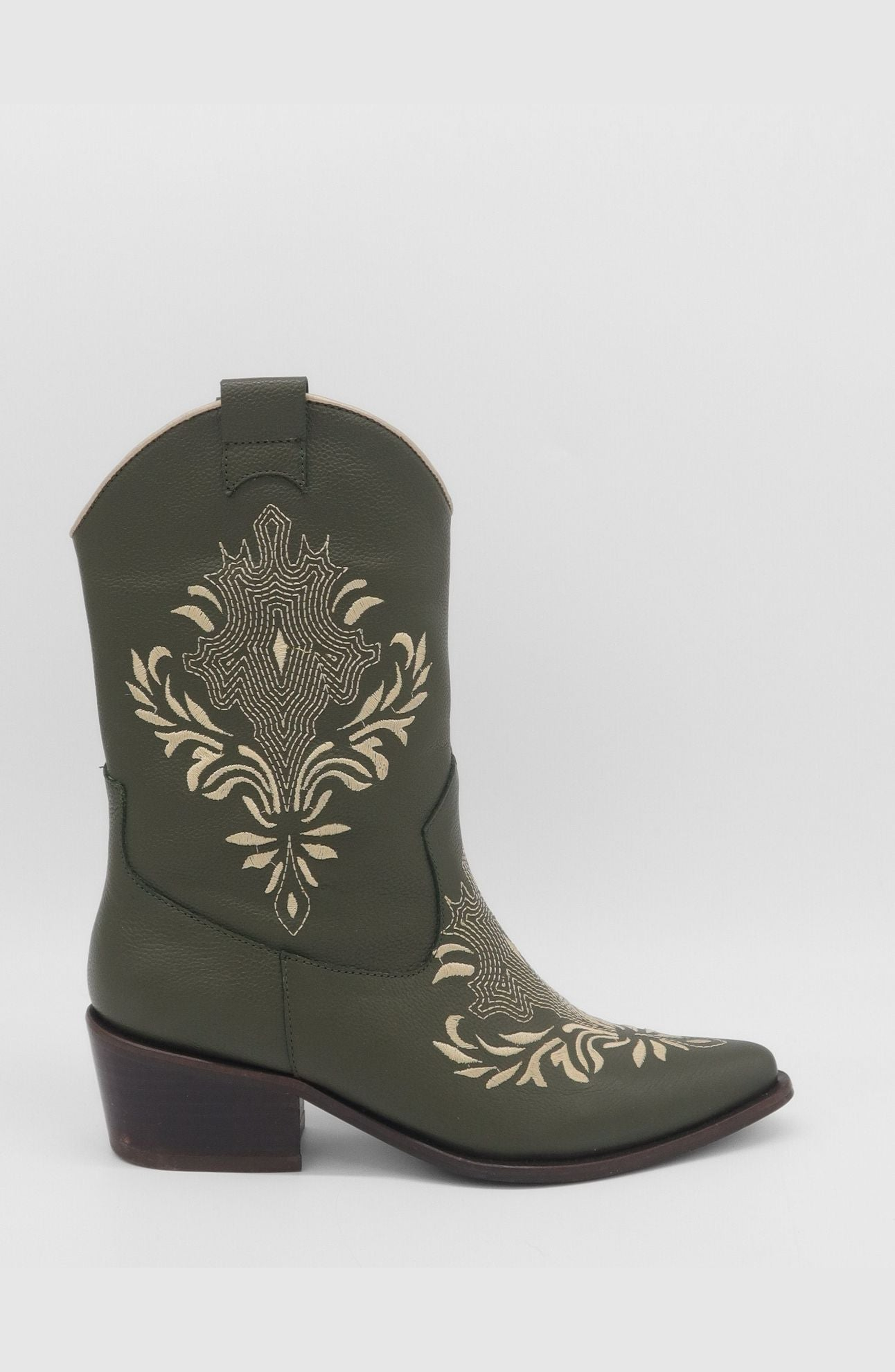Knox Cowboy Boots, Alternate, color, Olive