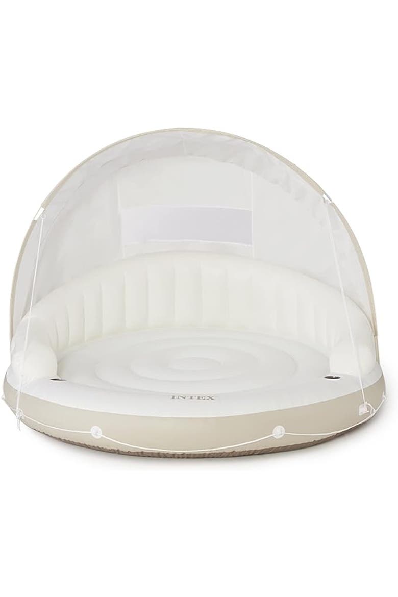 Inflatable Canopy Island Float Lounge, Alternate, color, White