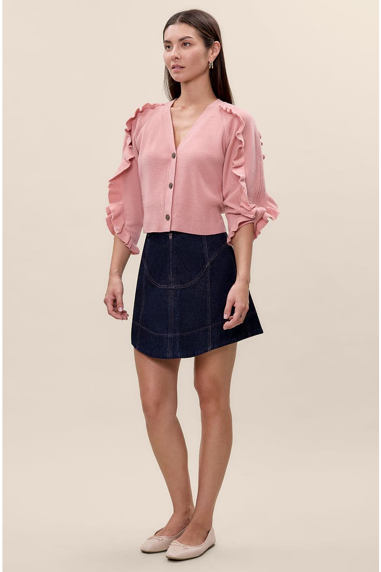 Kaia Knit Cardigan, Alternate, color, Tearose