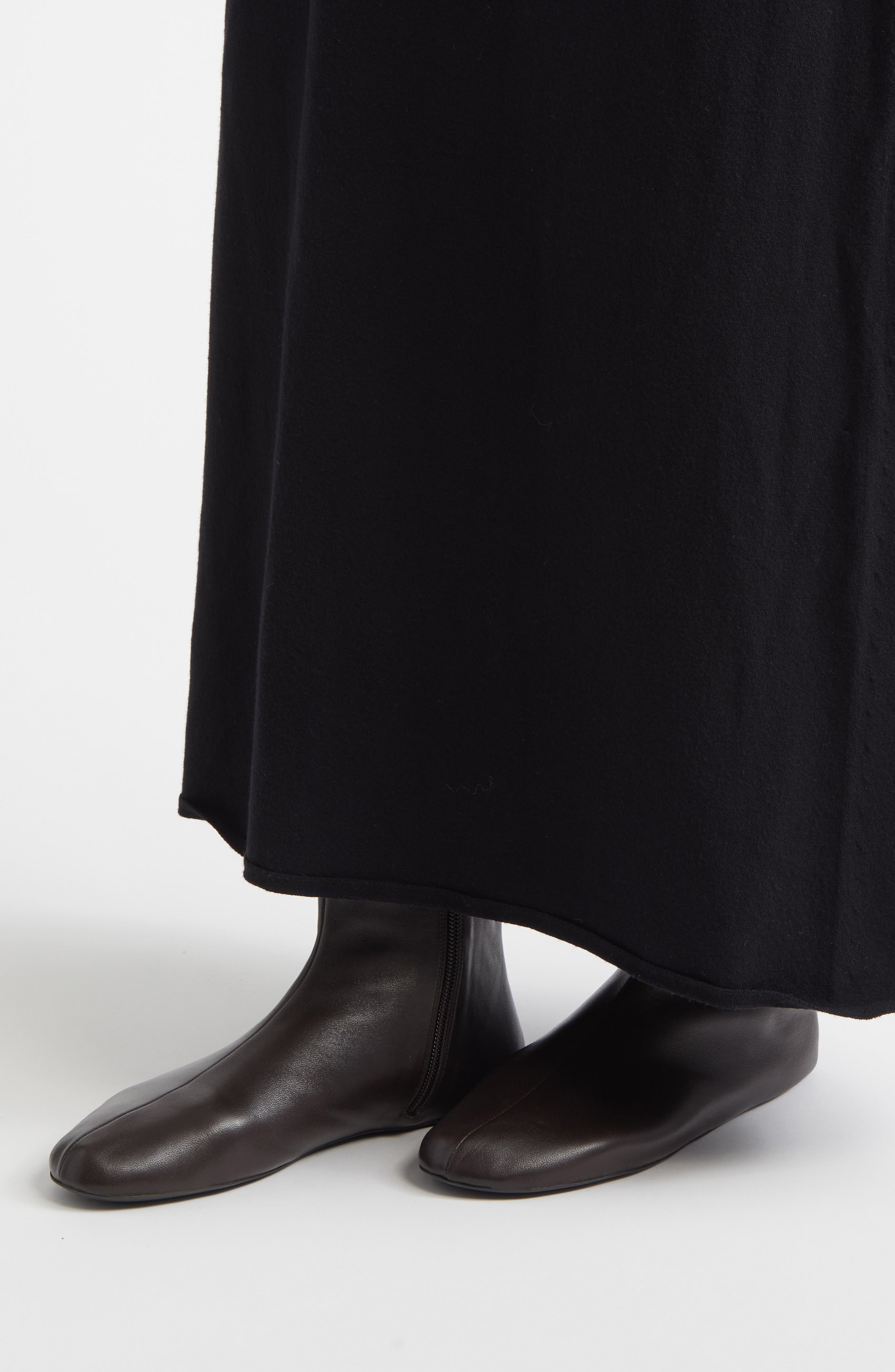 The Row Stella Genuine Shearling Lined Bootie, Alternate, color, Black