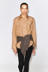 COS Striped Cotton-lyocell Shirt