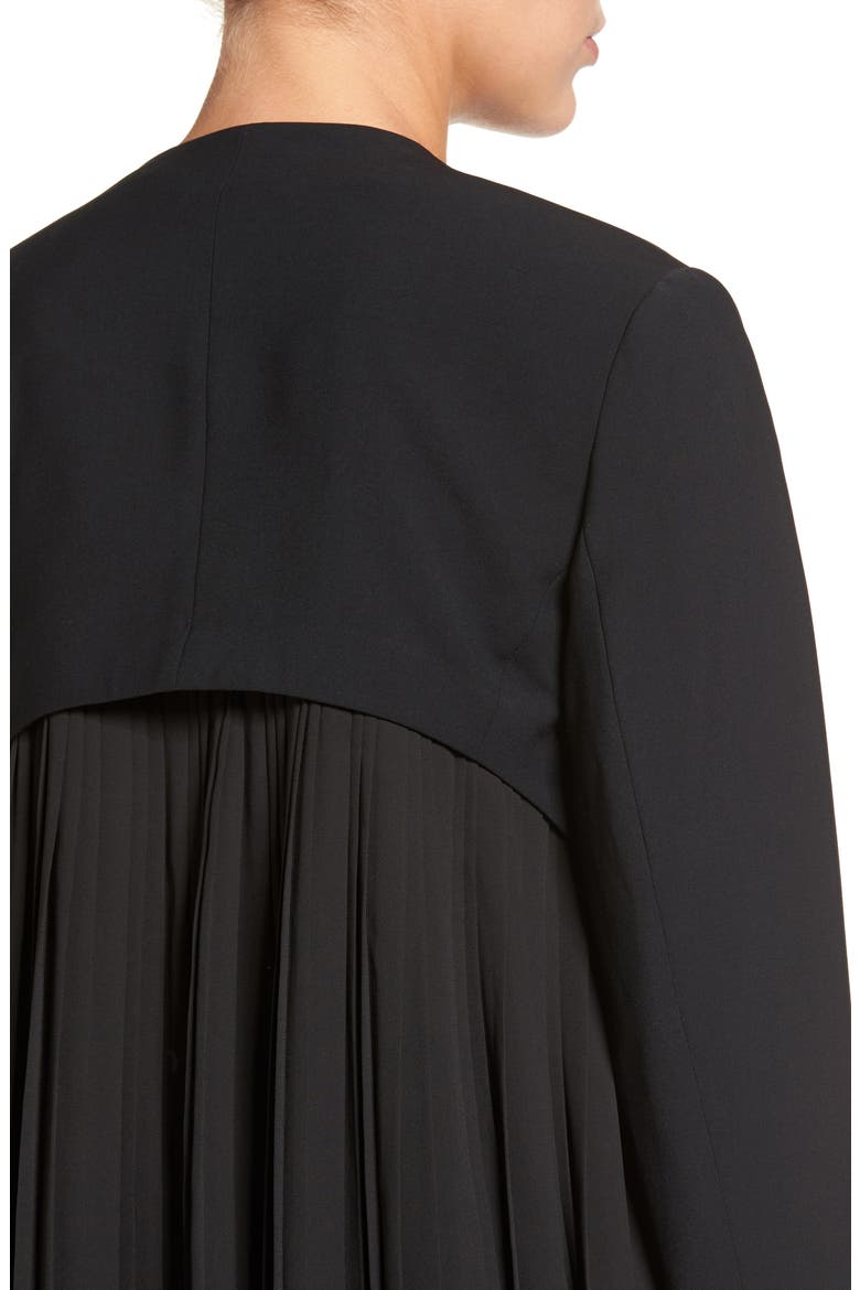 Pleat Back Jacket, Alternate, color, BLACK