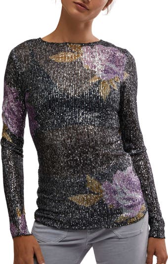 Free People Pullover deals Sweatshirt sequin embellished vintage