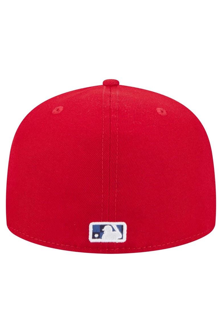 Men's New Era Red Washington Nationals Checkered Undervisor 59FIFTY Fitted Hat, Alternate, color, Red