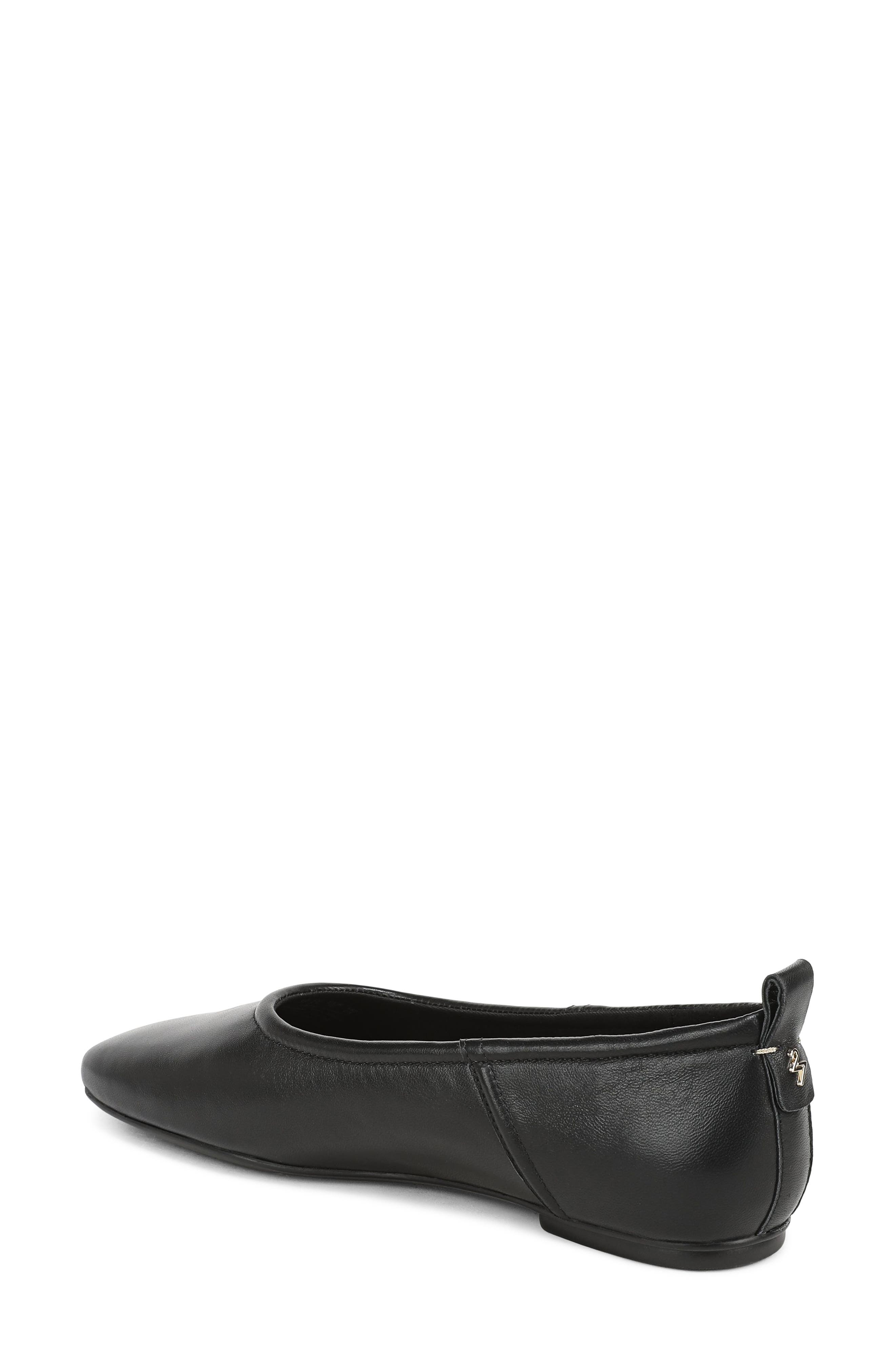 Dream Square Toe Ballet Flat, Alternate, color, BLACK LEATHER