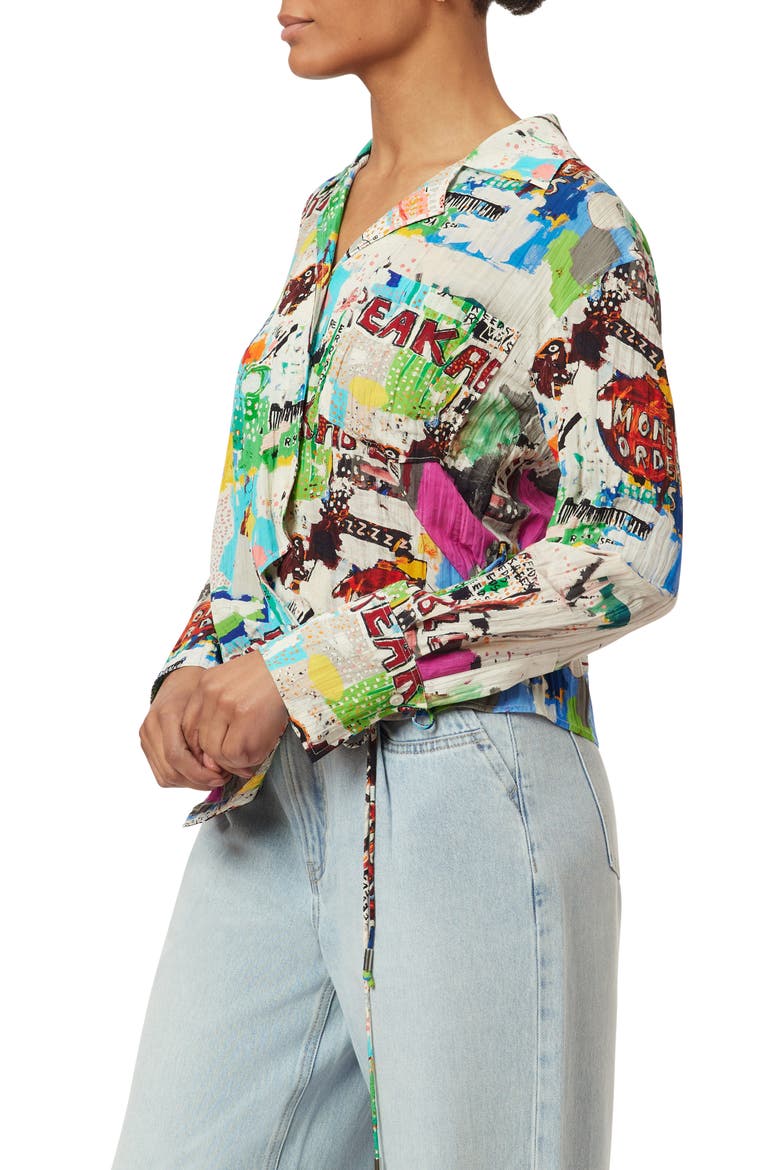 x Basquiat Print Wrap Shirt, Alternate, color, BASQUIAT UNBREAKABLE