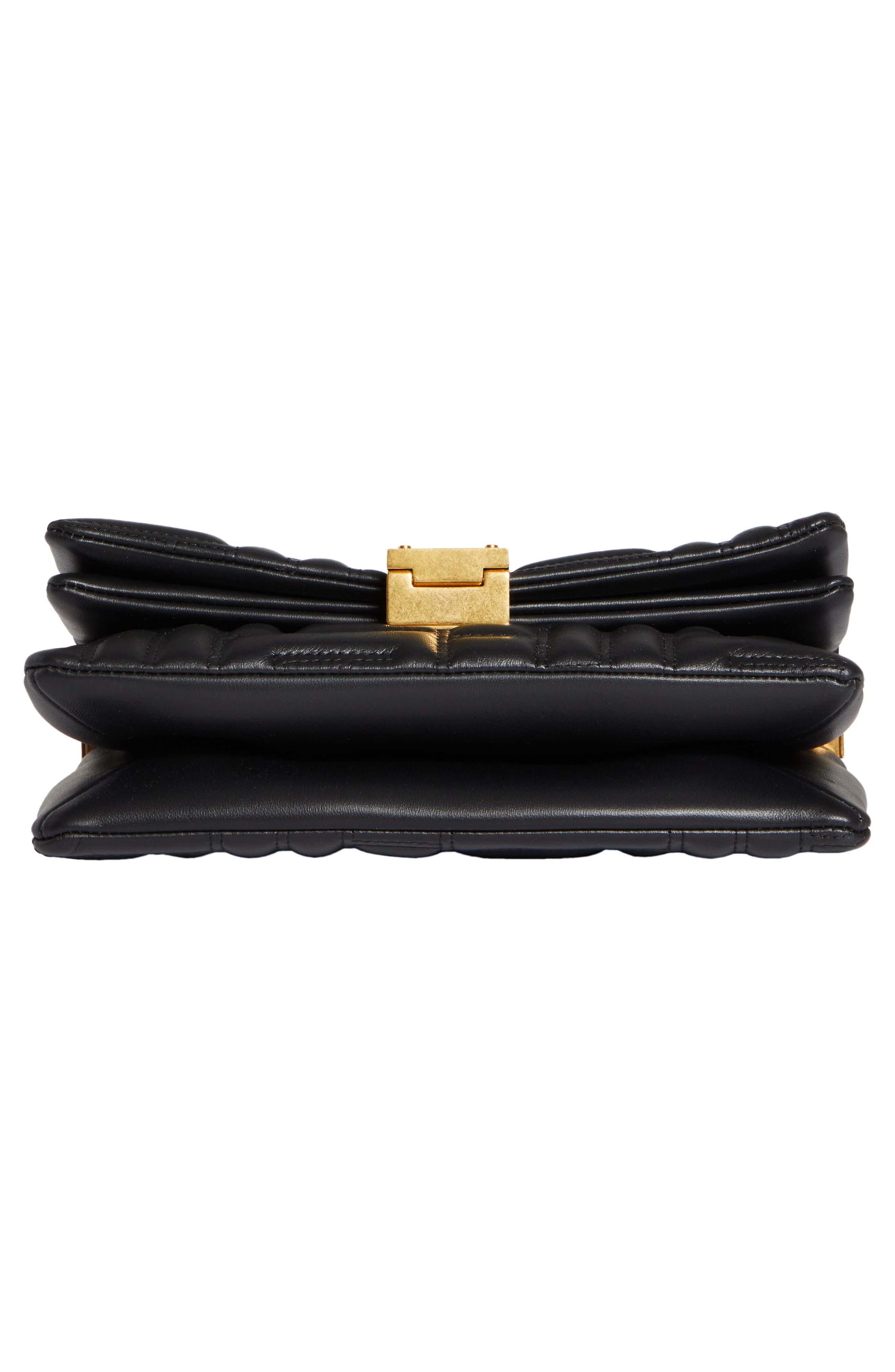 Balmain Small 1945 Soft Monogram Quilted Leather Shoulder Bag, Alternate, color, 