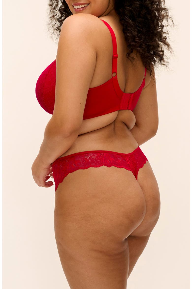 Brianna Lace & Mesh Thong, Alternate, color, HTERED