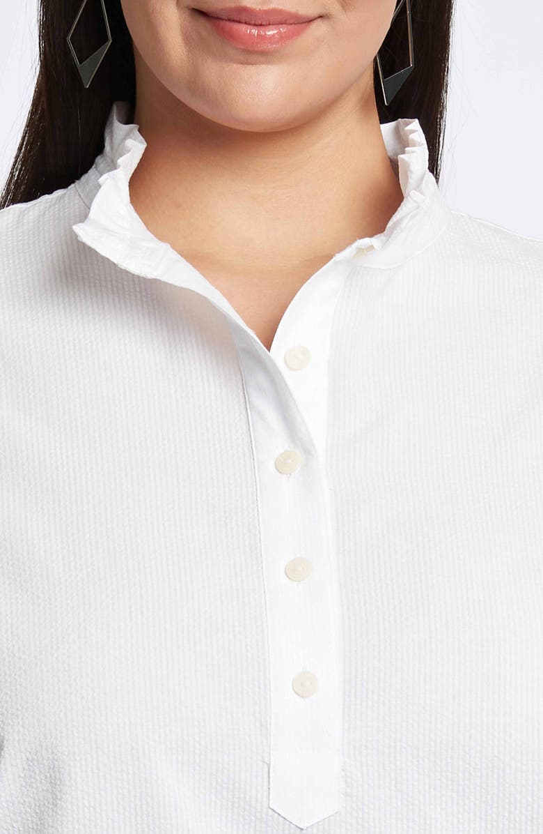 Foxcroft Mia Cotton Blend Seersucker Popover Top, Alternate, color,