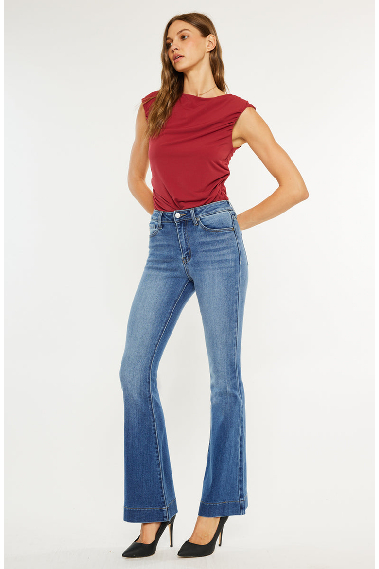 Roxanne High Rise Flare Jeans, Alternate, color, Medium Wash