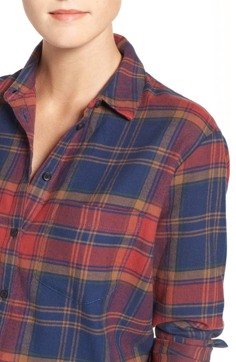 Madewell Ex-Boyfriend Shrunken Flannel Boyfriend Shirt, Alternate, color,