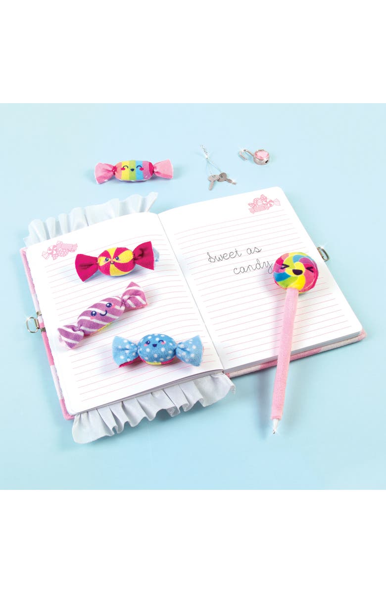 3C4G Candy Plush Pocket Locking Journal W/ Pen, Alternate, color, Multicolored