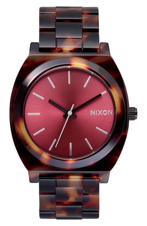Nixon Time Teller Acetate Bracelet Watch, 40mm In Brown