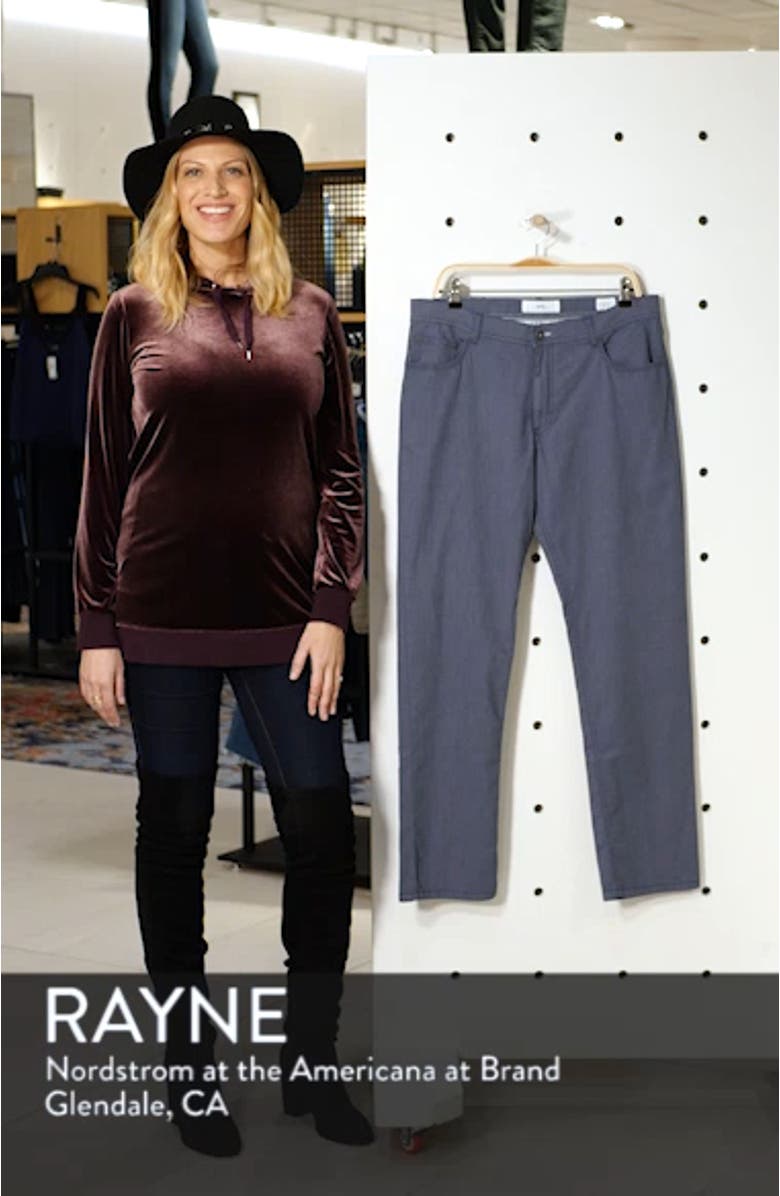 Two-Tone Straight Leg Stretch Five-Pocket Pants, sales video thumbnail