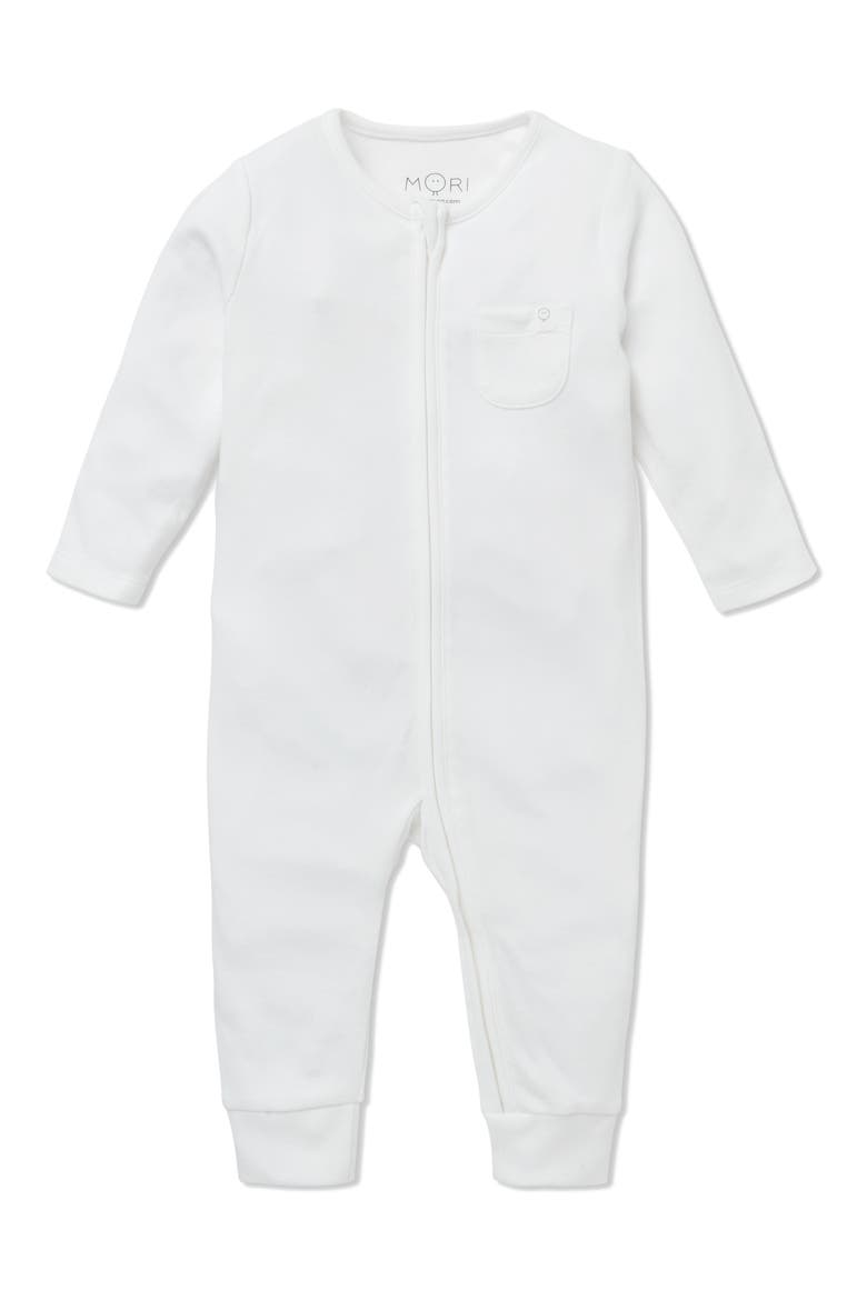 Clever Zip Bear Print Fitted One-Piece Pajamas, Main, color, DINO PRINT