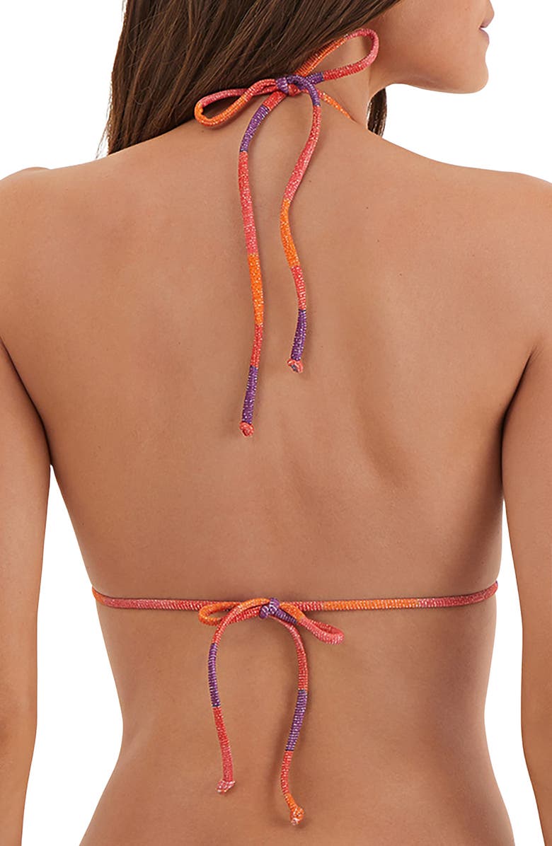 ViX Paula Hermanny Heatwave Triangle Bikini Top, Alternate, color, Red Multi