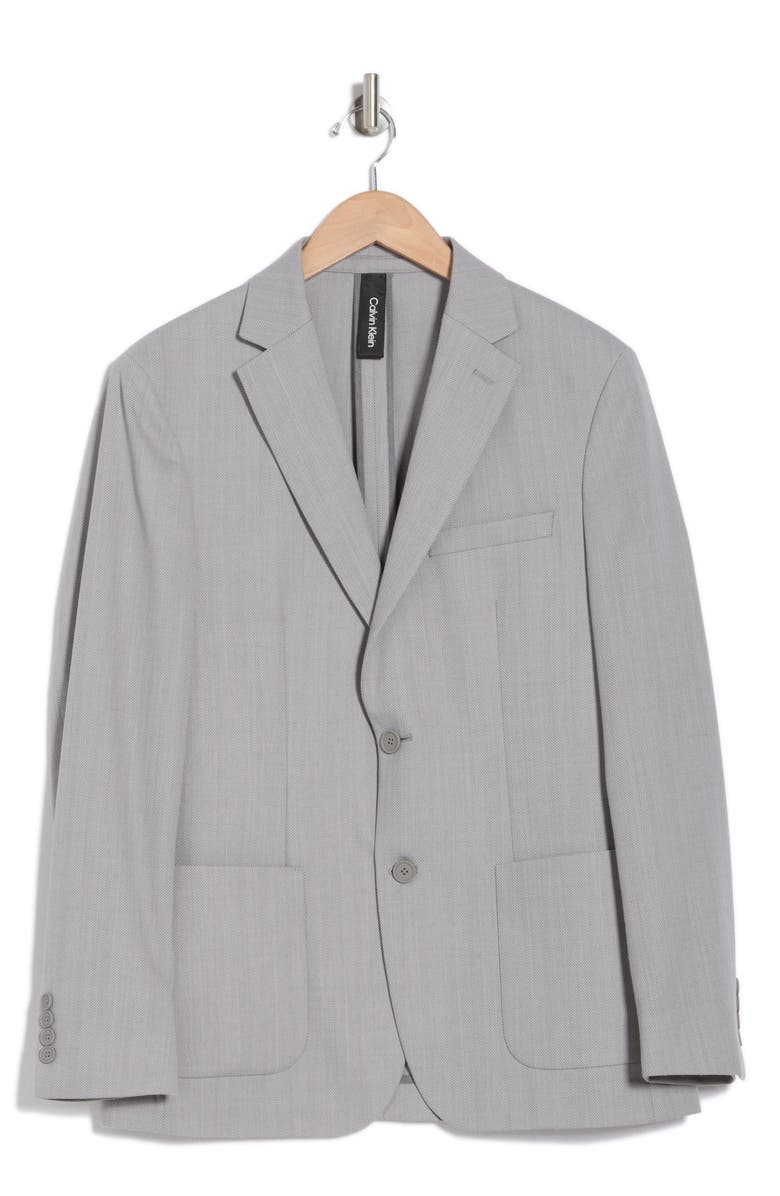 Calvin Klein Wool Blend Sport Coat, Alternate, color, Light Grey