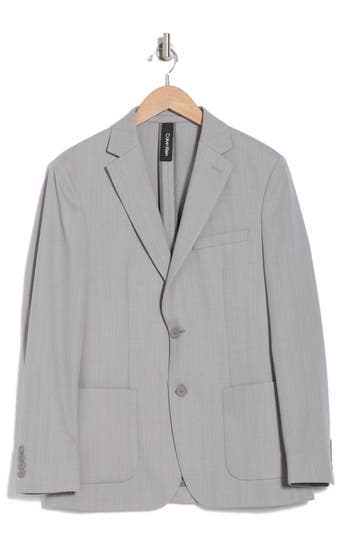 Calvin Klein Wool Blend Sport Coat In Light Grey