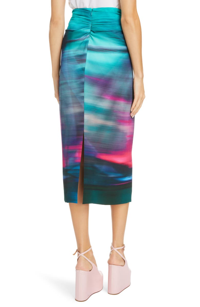 Dries Van Noten Stanley Ferris Wheel Print Pencil Skirt, Alternate, color,