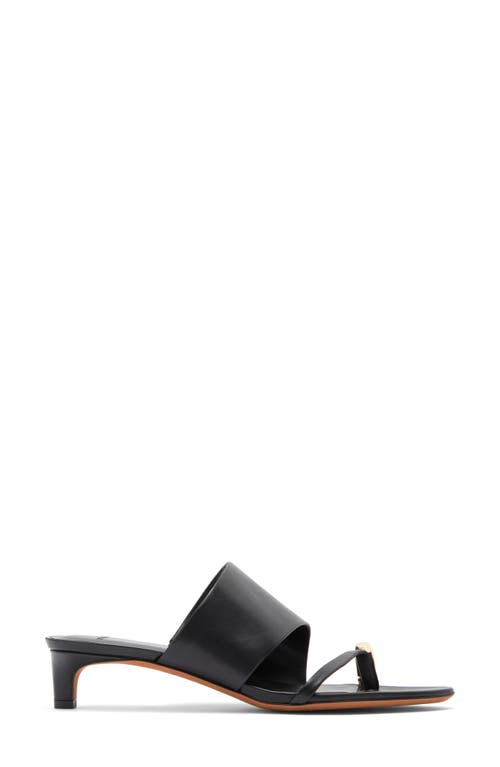 Vince Suzie Leather Kitten-heel Sandals In Black