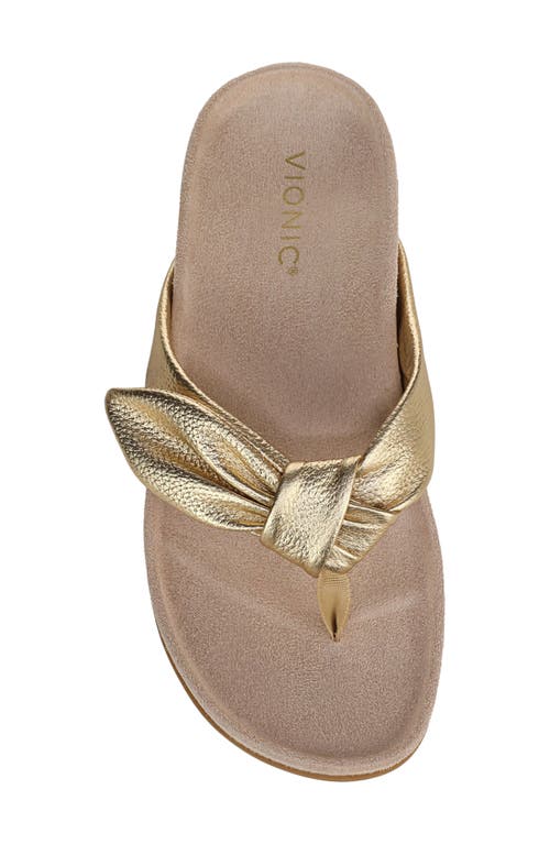 Vionic Eva Toe Post Sandal In Brown