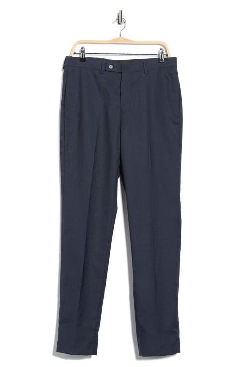 Navy Flat Front Dress Pants