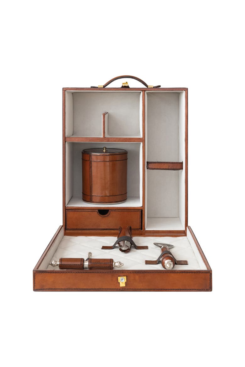 Travel Bar Trunk, Main, color, Brown