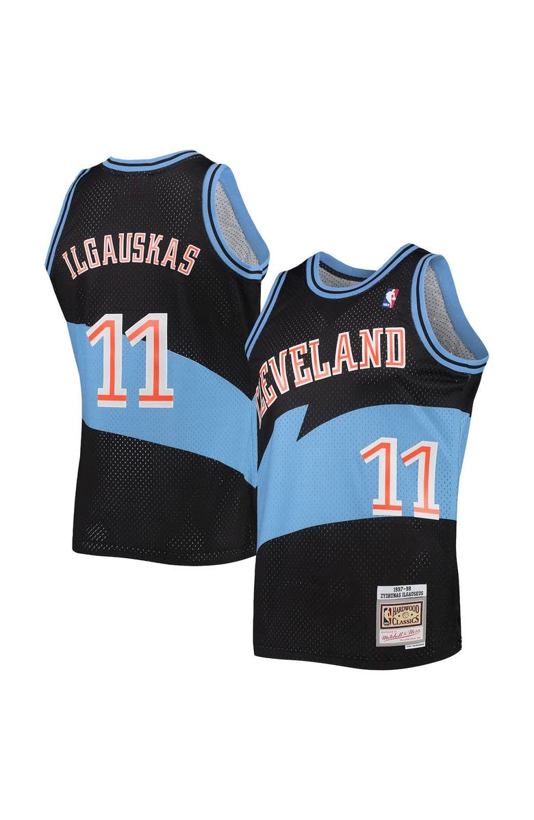 Mitchell & Ness Men's Mitchell & Ness Zydrunas Ilgauskas Black Cleveland Cavaliers Hardwood Classics Swingman Jersey, Main, color, 