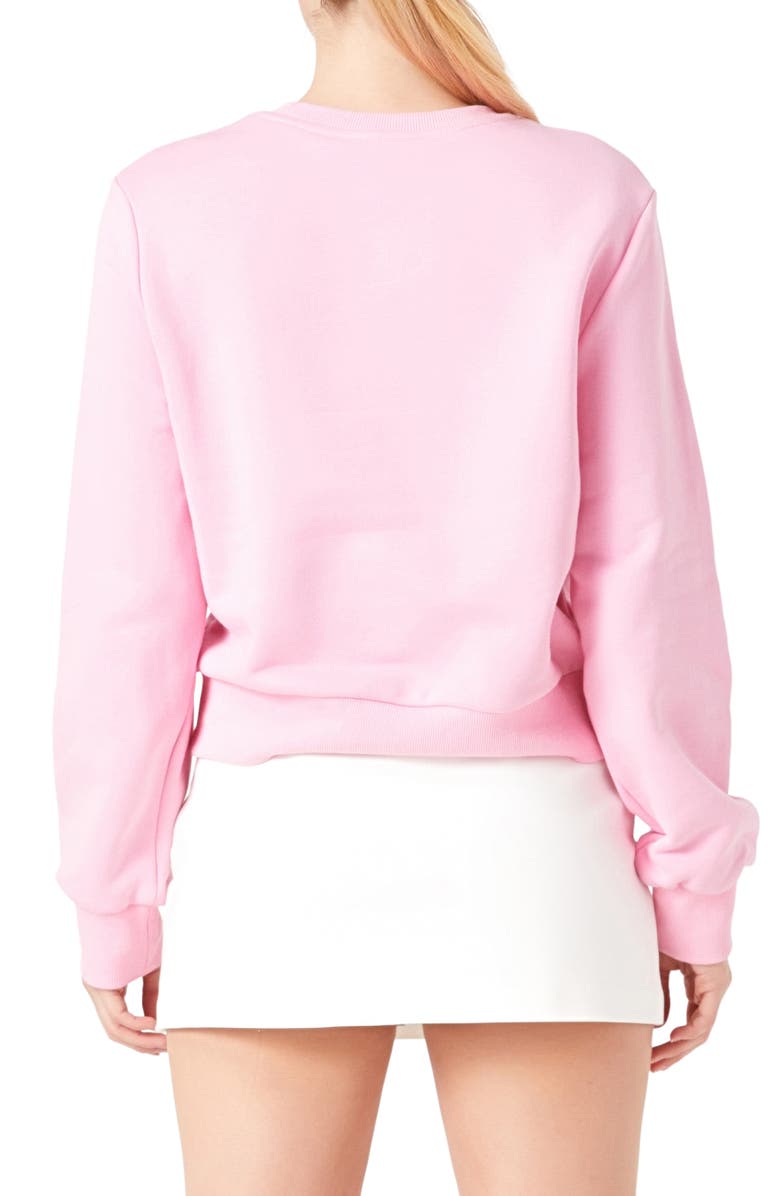 Endless Rose Amore Pearly Beaded Sweatshirt, Alternate, color,