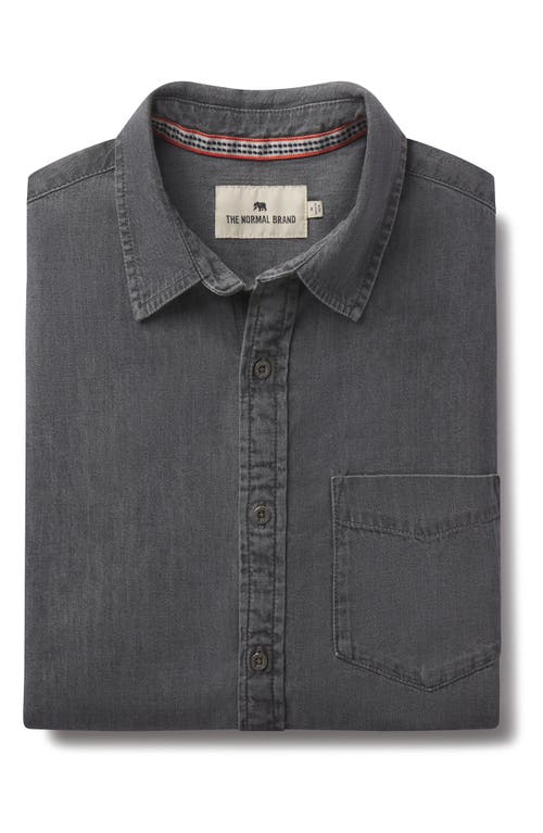 The Normal Brand Denim Button-up Shirt In Grey Wash