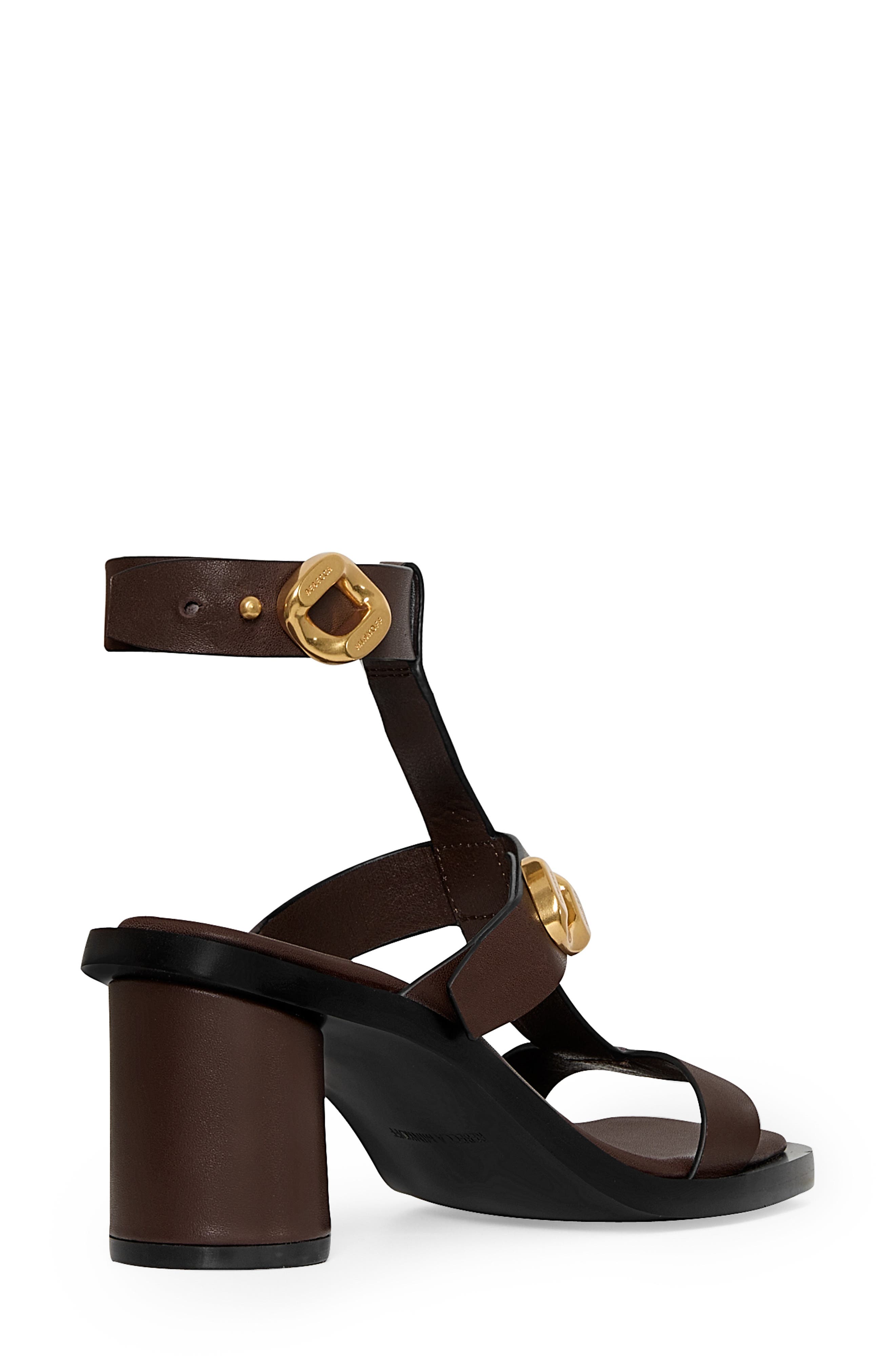 Rebecca Minkoff G City Ankle Strap Sandal, Alternate, color, Brunette