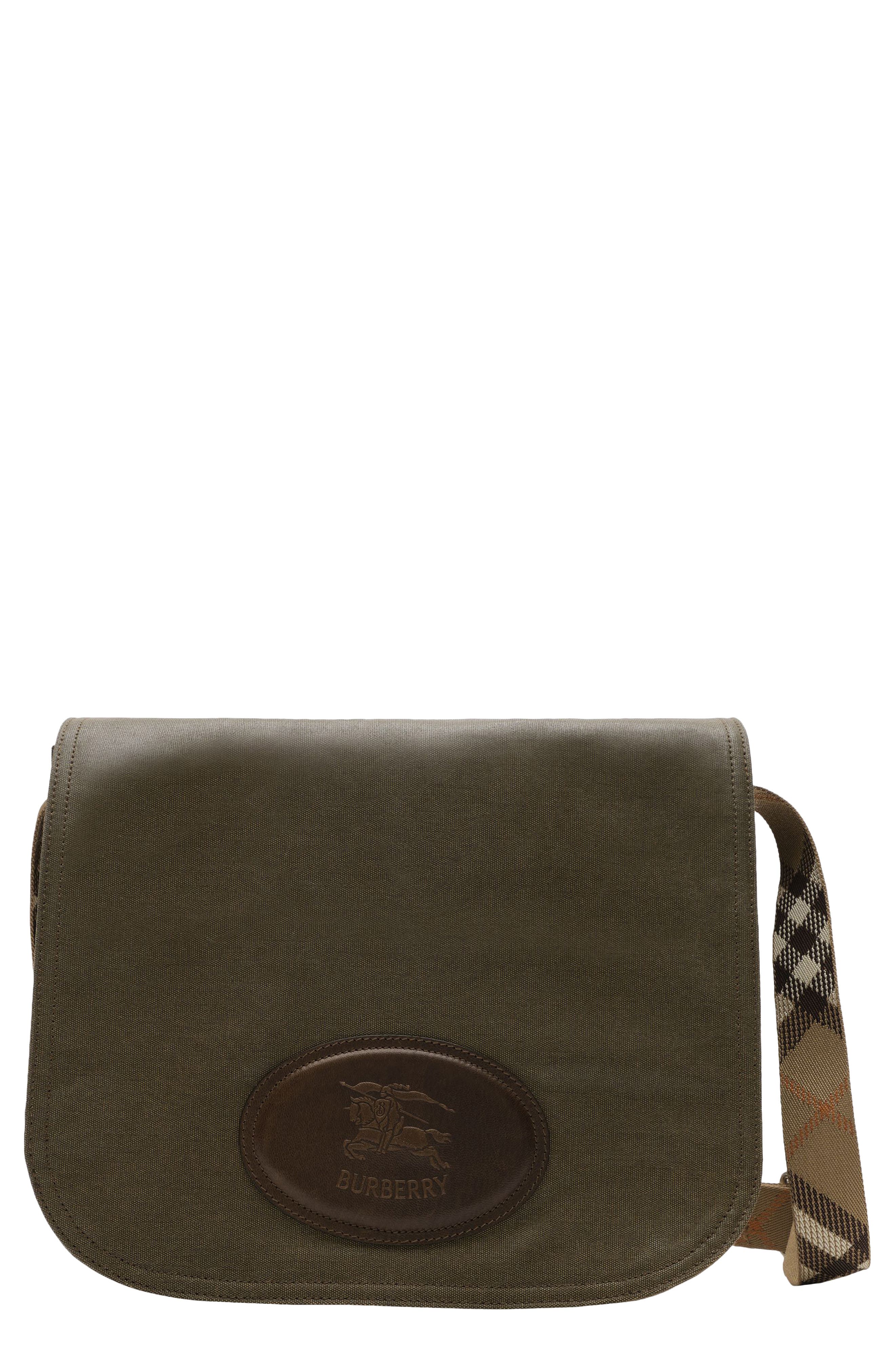 Tavistock Waxed Canvas Messenger Bag, Main, color, MILITARY