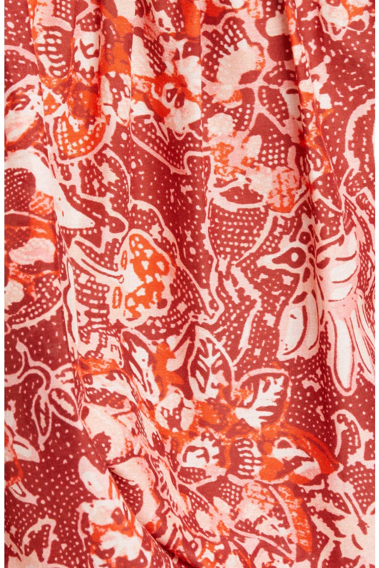 Rana Ruffle Floral Blouse, Alternate, color, CORAL