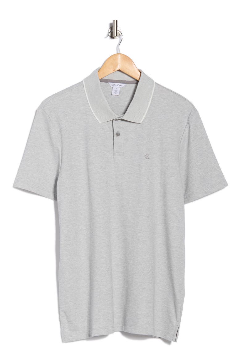 Birdseye Heather Interlock Polo, Alternate, color, GREY HEATHER