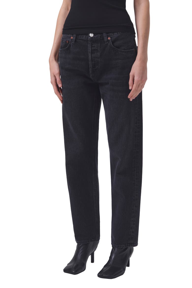 Parker High Waist Crop Straight Leg Jeans, Main, color, HITCH