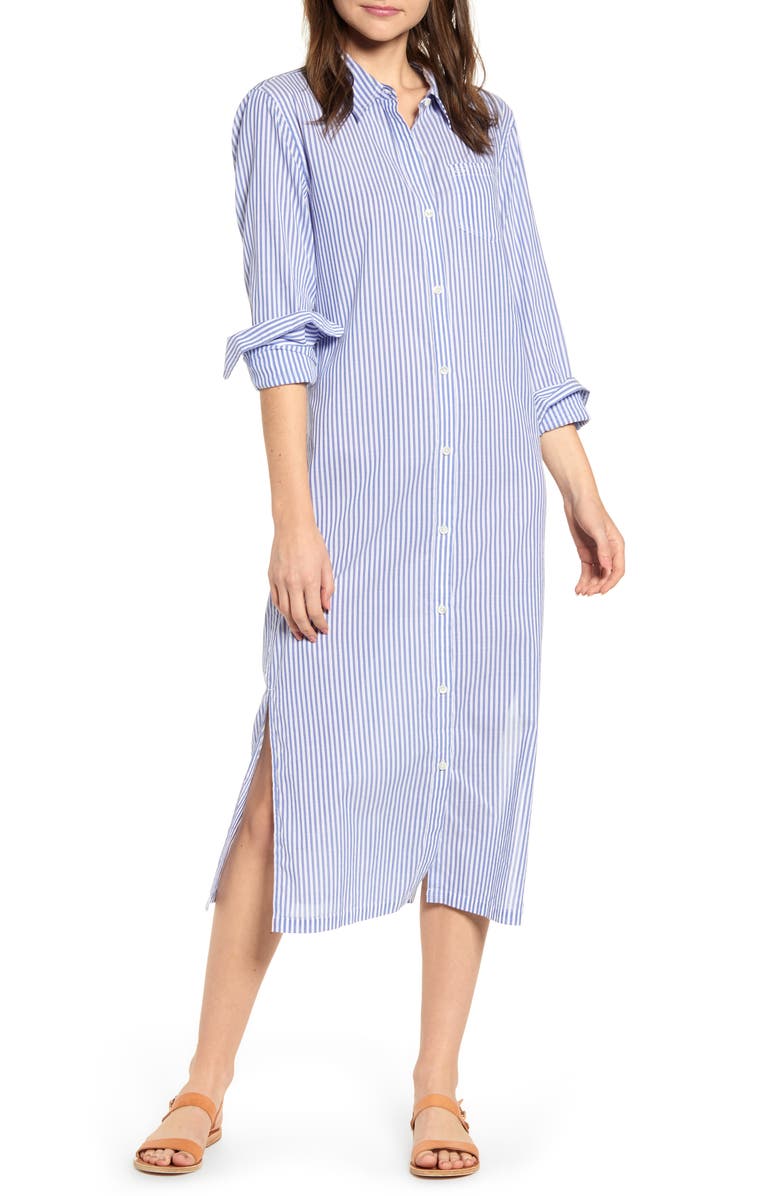 Alex Mill Stripe Maxi Shirtdress, Main, color,