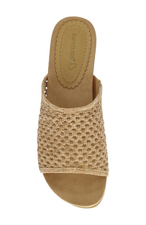 Shop Baretraps Flossey Wedge Slide Sandal In Natural Cork