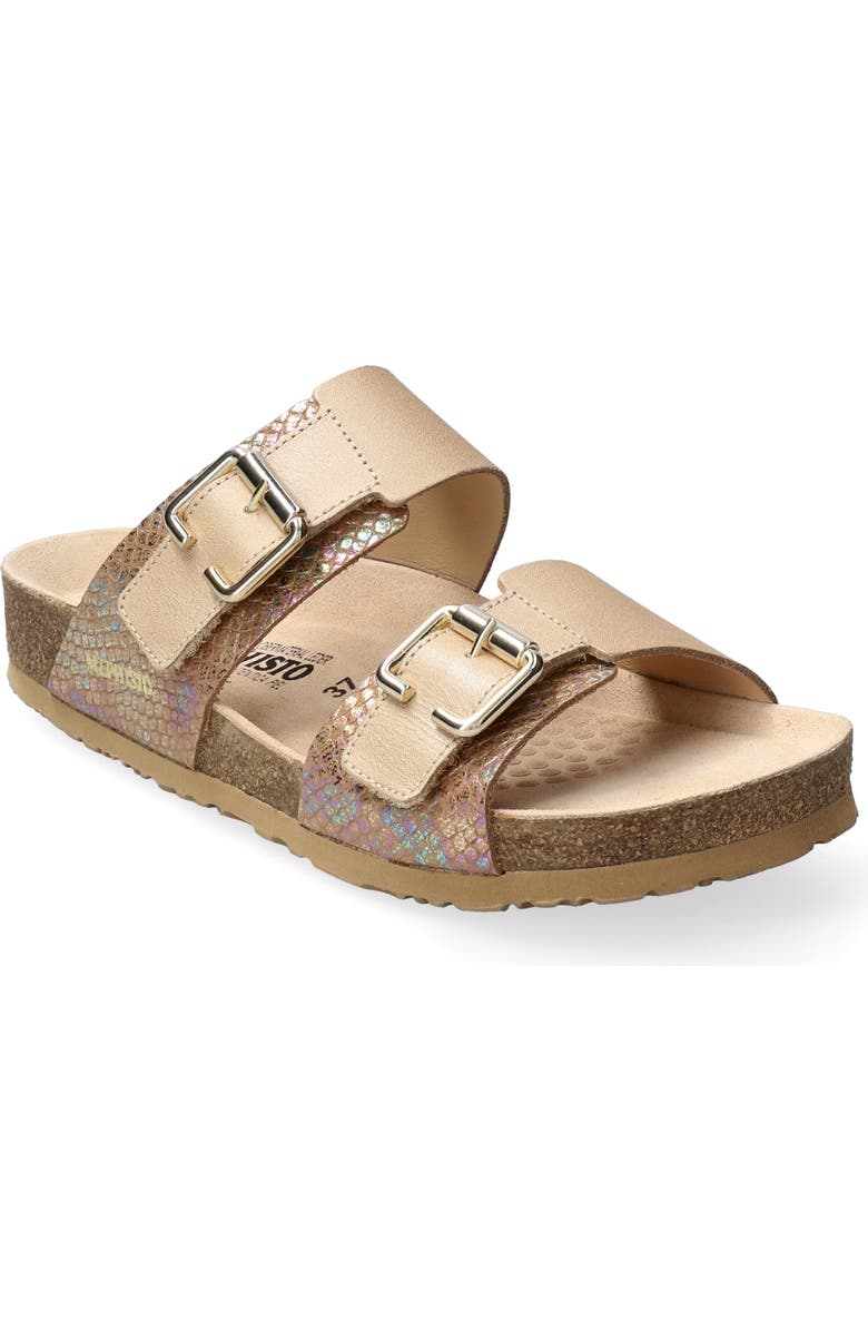 Mephisto Maya Buckle Sandal, Main, color, Platinum