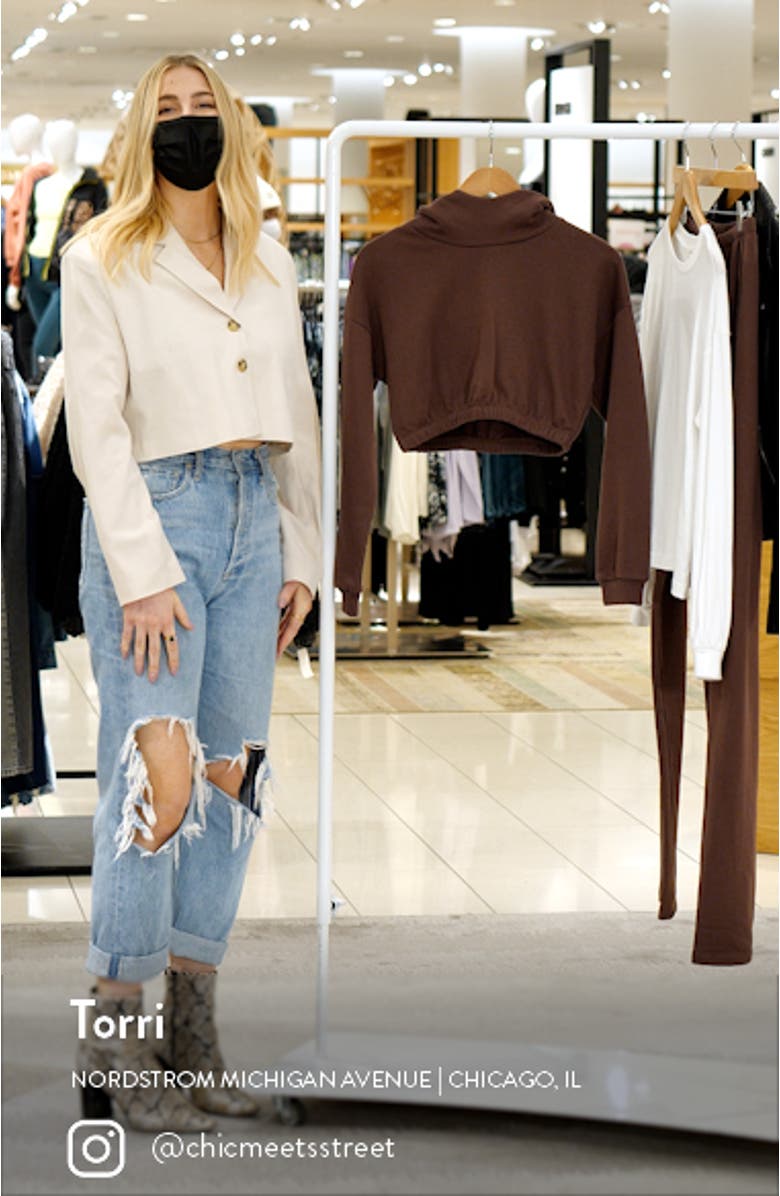 French Terry Crop Hoodie, sales video thumbnail