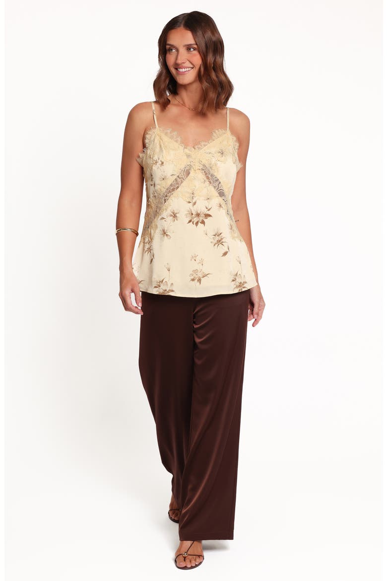 Alli Floral Lace Trim Camisole, Alternate, color, SAND FLORAL