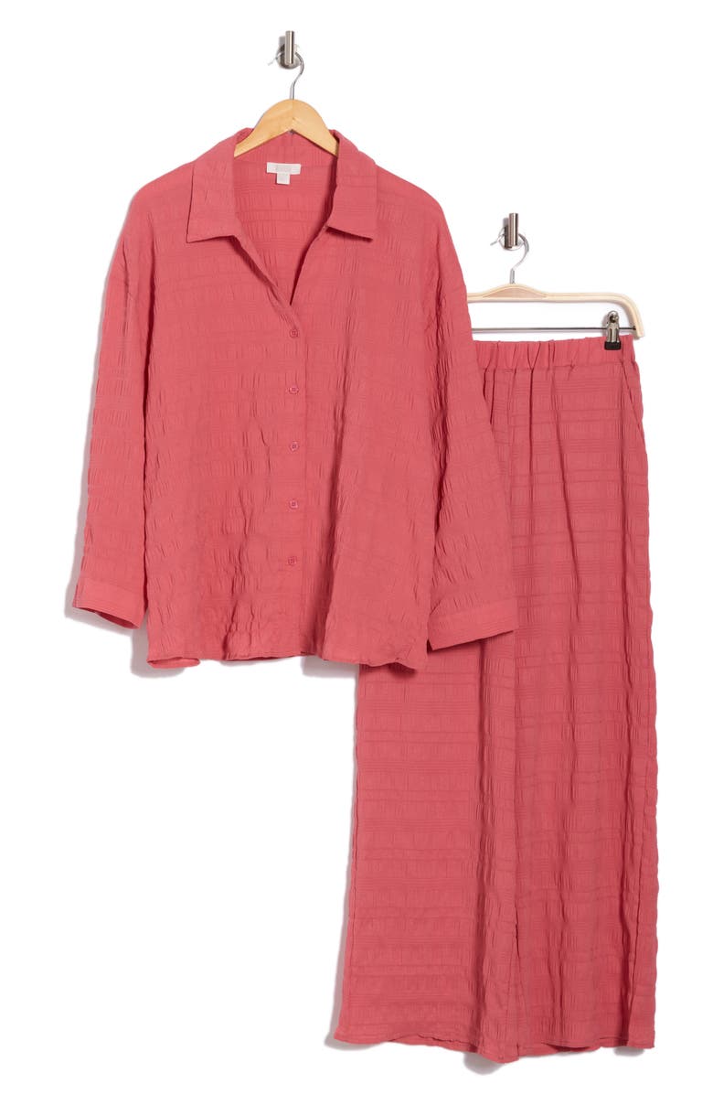 NORDSTROM RACK 2-Piece Crinkle Cover-Up Set, Alternate, color, Pink Dune