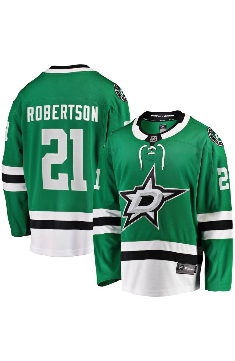 FANATICS Men's Fanatics Jason Robertson Kelly Green Dallas Stars Home Breakaway Replica Jersey, Main, color, Kelly Green