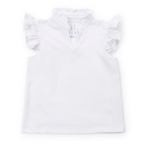 Ellie Girls' Sleeveless Ruffled Top by LH Sport