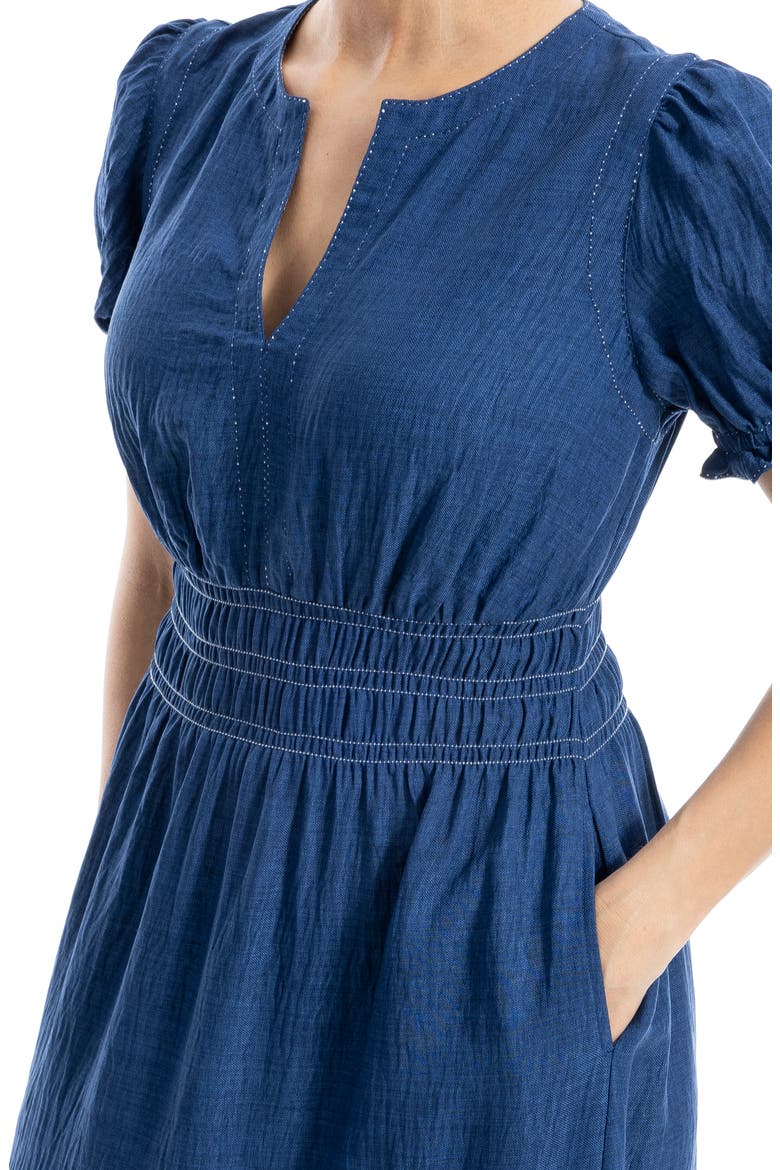 Tiered Crepe Maxi Dress, Alternate, color, HEATHER COBALT